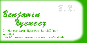 benjamin nyemecz business card